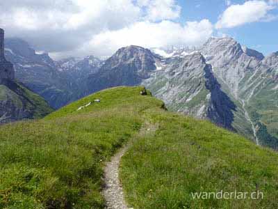anspruchsvolles Bergwandern Kalktritt Geisstritt wanderlar.ch